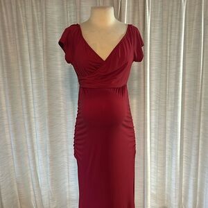 Pink blush maternity dress - never been worn. Polyester and spandex